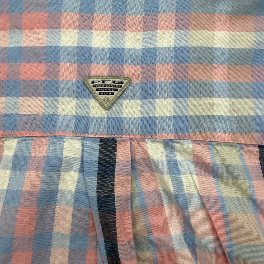 Columbia PFG Super Bonehead Sleeveless Dress XL Blue Pink Plaid - Picture 7 of 9